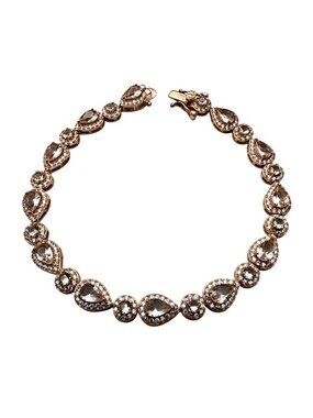 Bella Luce 7 Carat Morganite Rose Gold Plated Sterling Silver Bracelet 7.5 Inch
